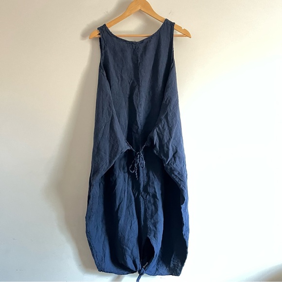 Vasna Blue Lagenlook 100% Linen Midi/Maxi Dress Womens Size 1X - Picture 7 of 9